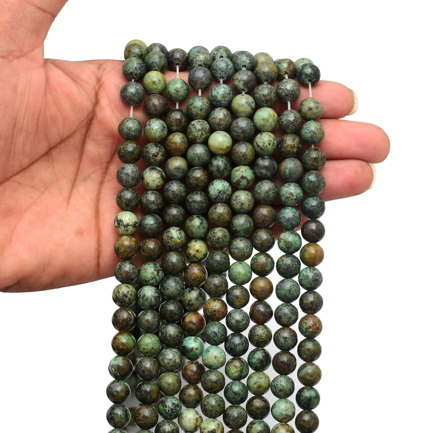Kamal Gems | African Turquoise Gemstone Beads Strand, 15"
