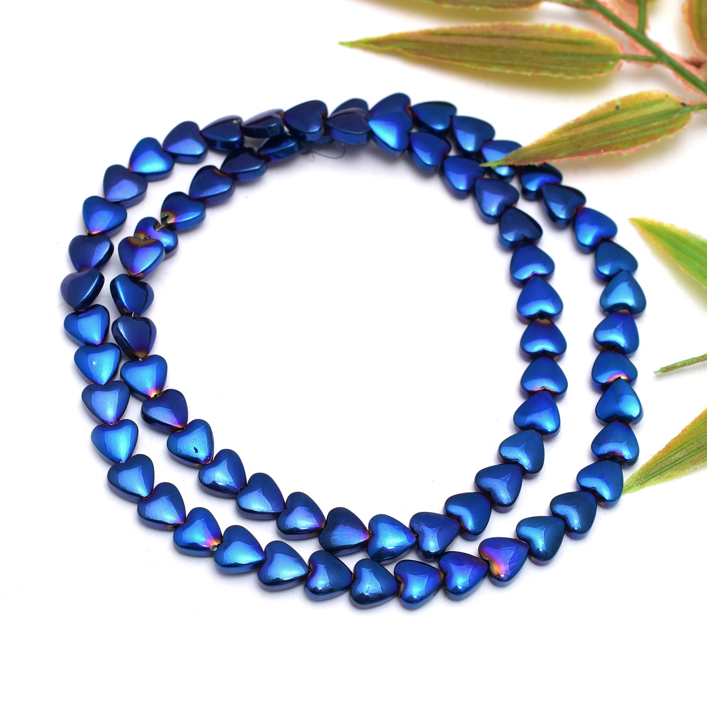 Kamal Gems | Small Heart-Shaped Hematite Beads Strand