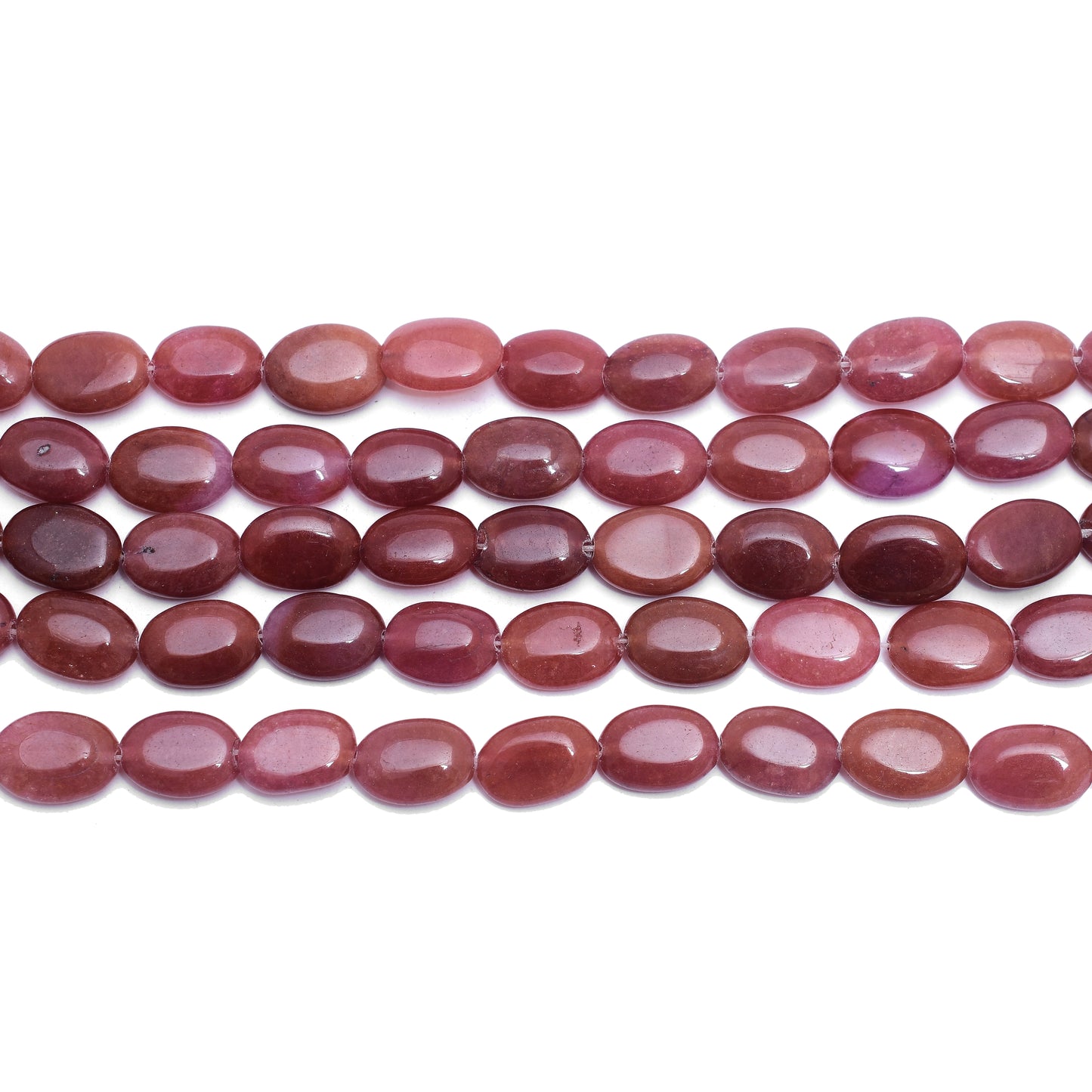 Kamal Gems | Multi-Brown Oval-Shaped Beads, 15"