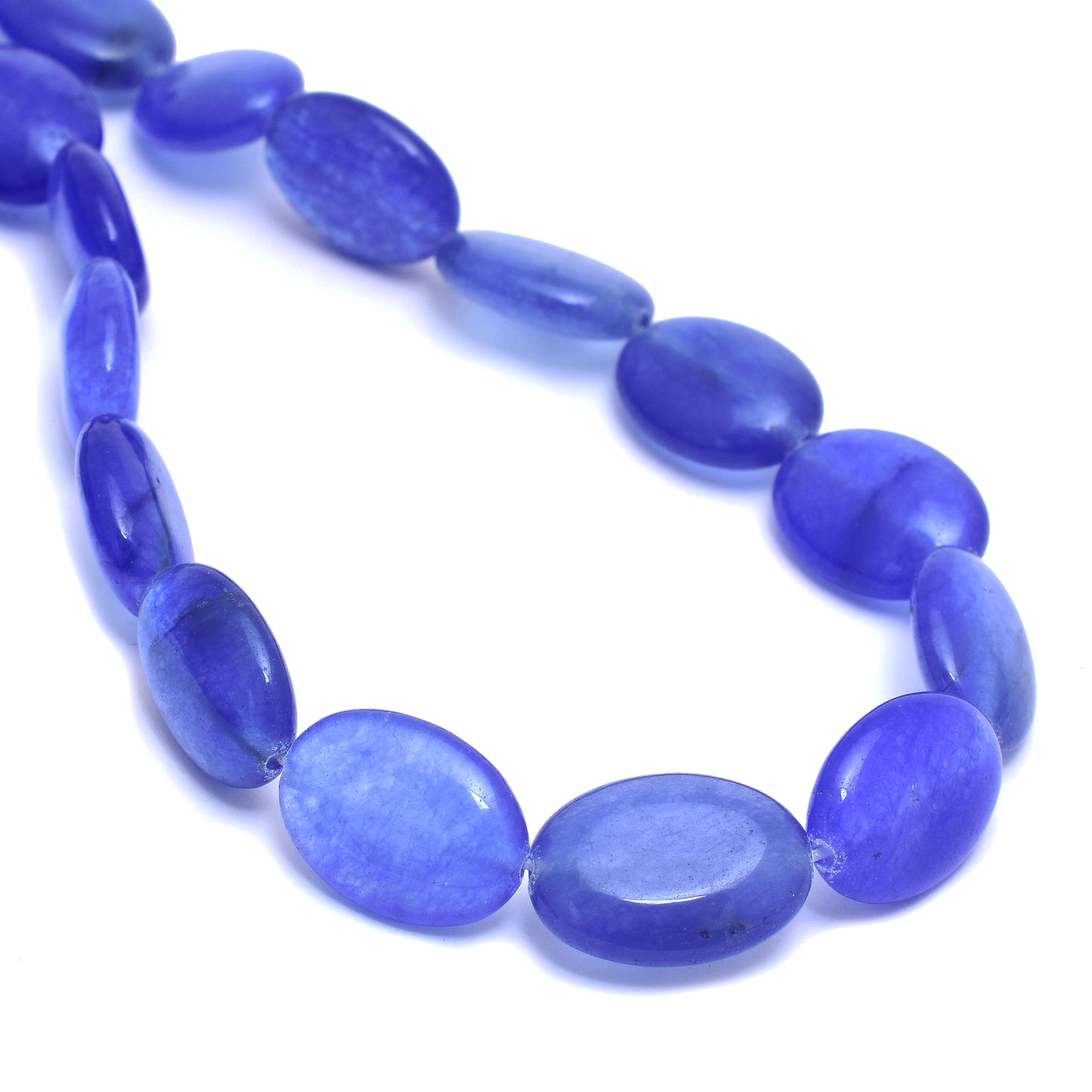 Kamal Gems | Indigo Oval-Shaped Onyx Beads