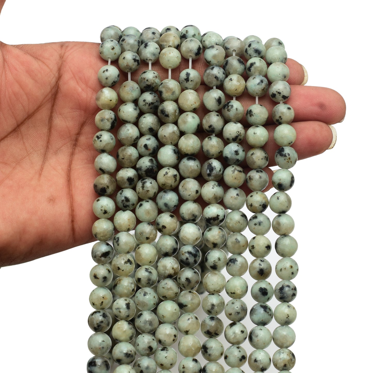 Kamal Gems | Kiwi Jasper Gemstone Beads Strand, 15"