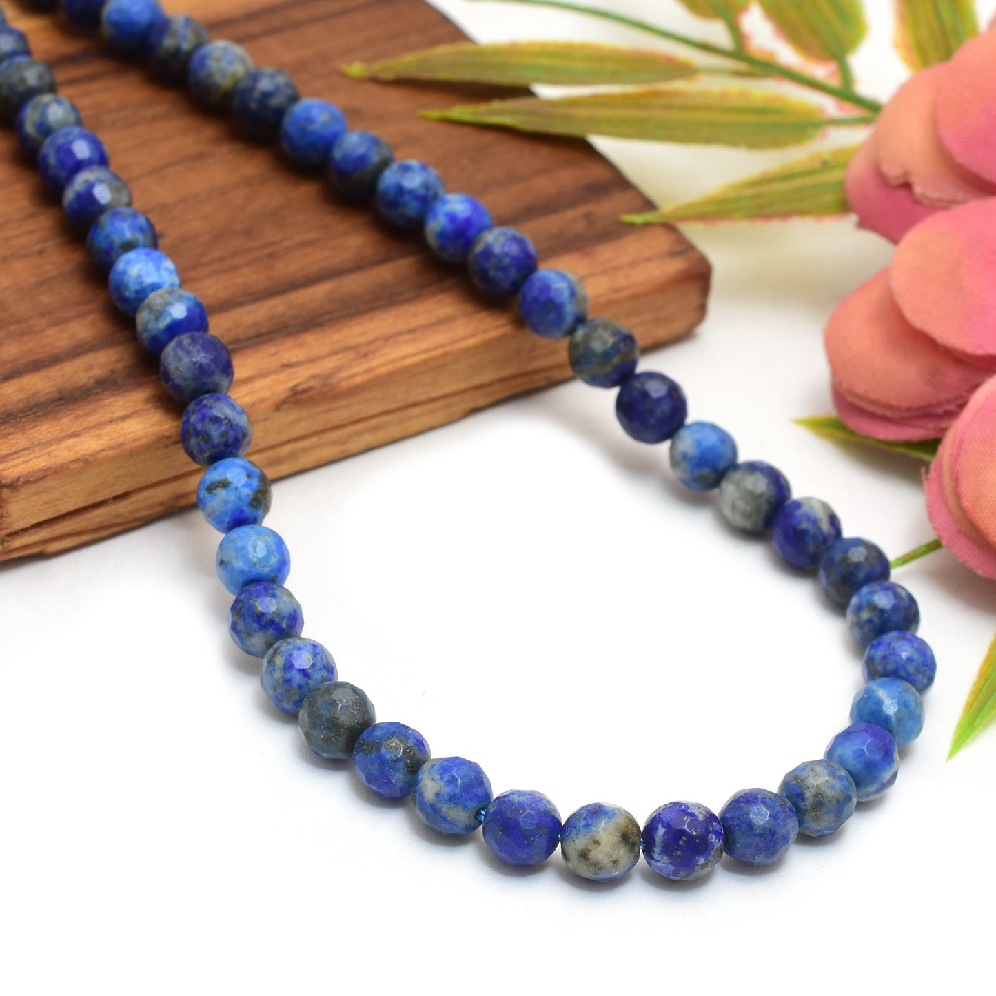 Kamal Gems | Lapis Faceted Beads, 15"