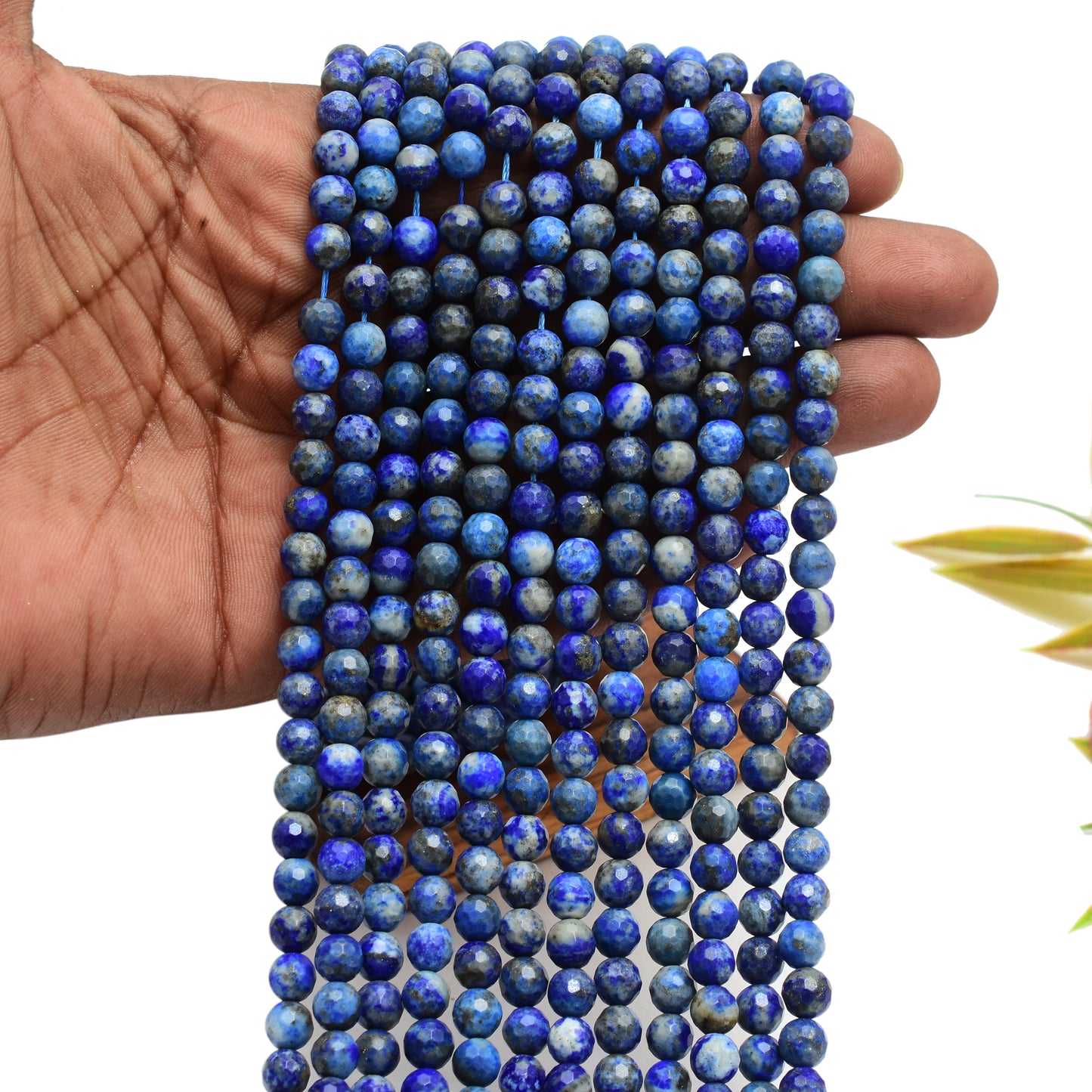 Kamal Gems | Lapis Faceted Beads, 15"