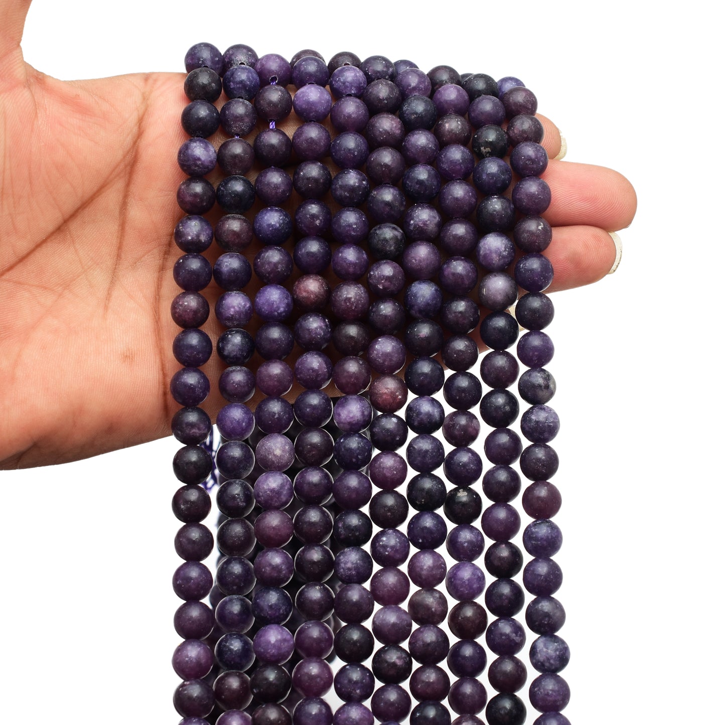 Kamal Gems | Lepidolite Gemstone Beads Strand, 15"