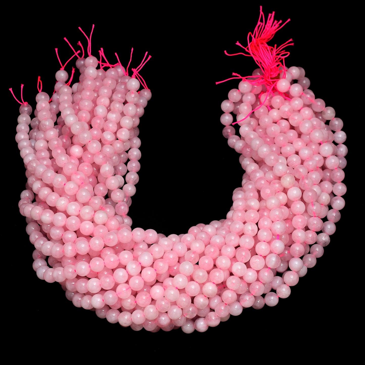 Kamal Gems | Rose Quartz Gemstone Beads Strand, 15"