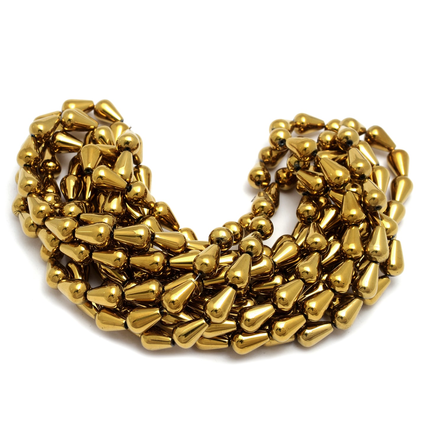 Kamal Gems | Small Drop-Shaped Hematite Beads Strand