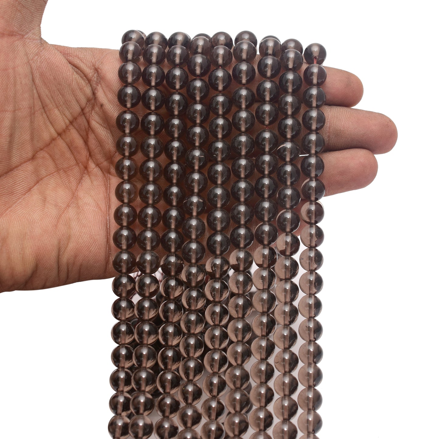 Kamal Gems | Smoky Gemstone Bead Strand, 15"