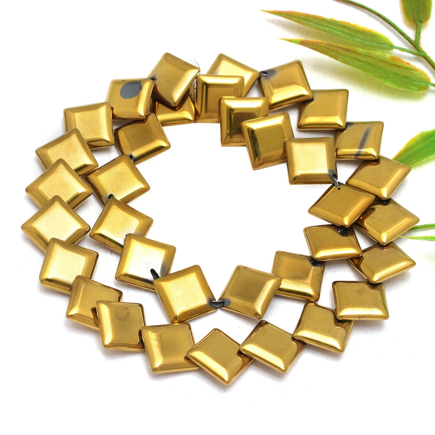 Kamal Gems| Square-Shaped Hematite Beads Strand