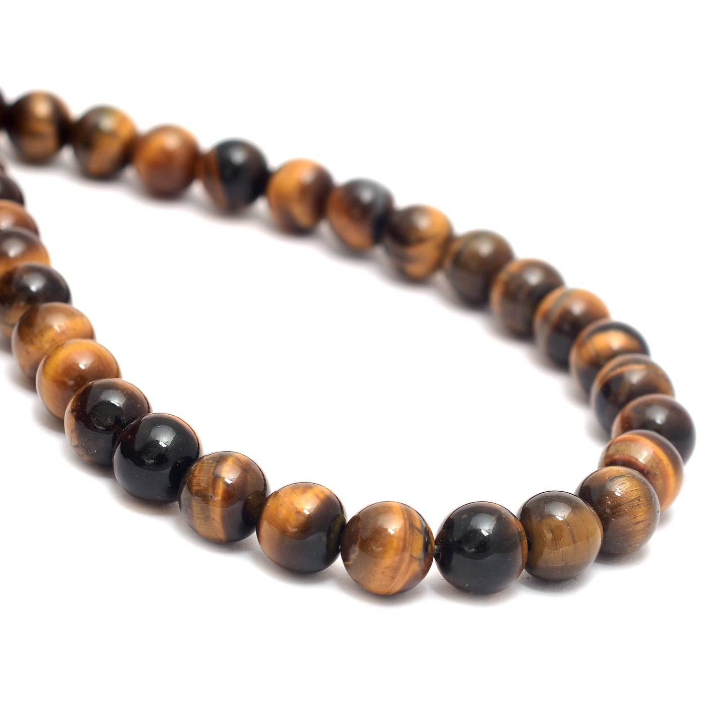 Kamal Gems | Tiger Eye Gemstone Bead Strand, 15"