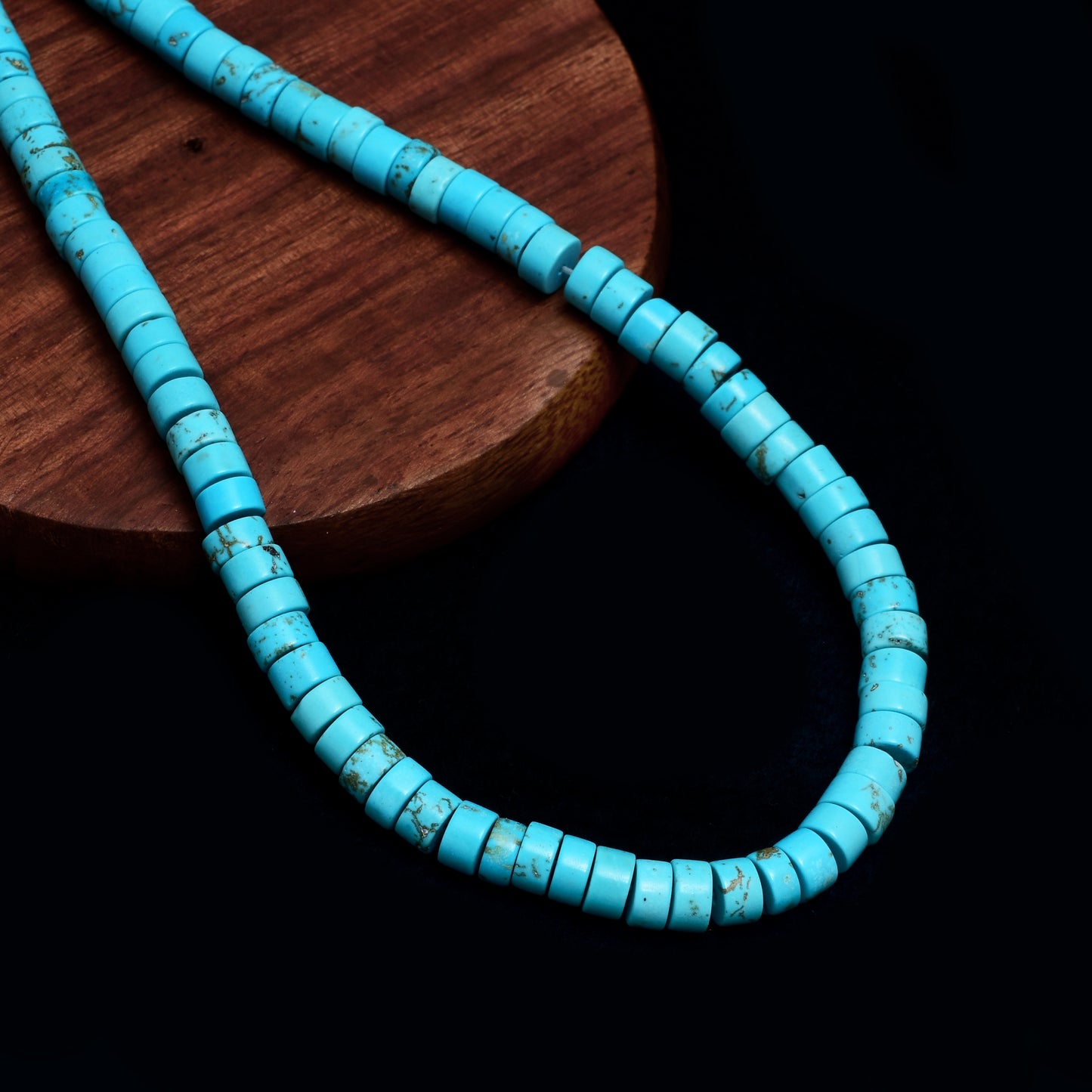 Kamal Gems | Turquoise Tyree-Shaped Gemstone Beads Strand, 15"