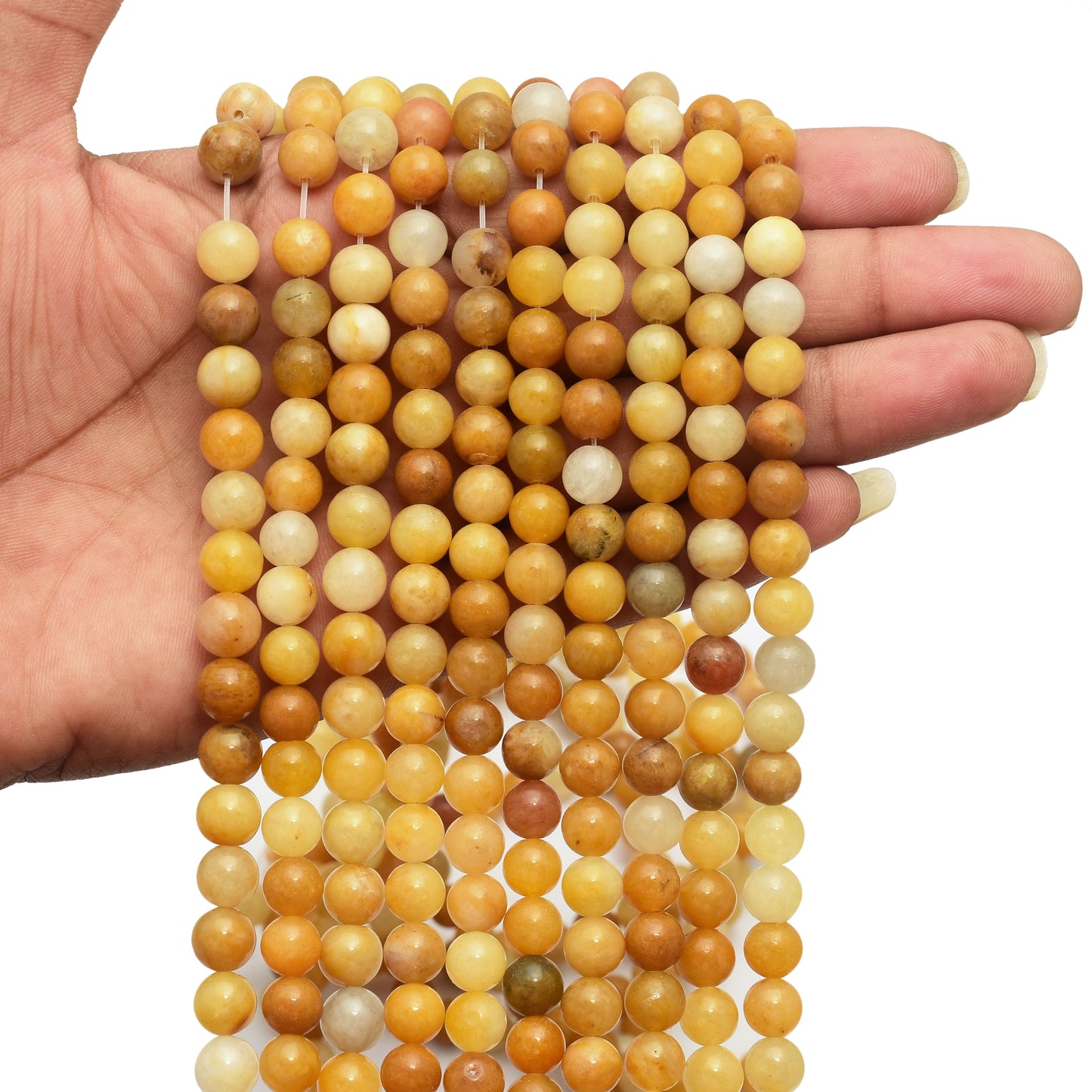 Kamal Gems | Aventurine Gemstone Beads Strand, 15"
