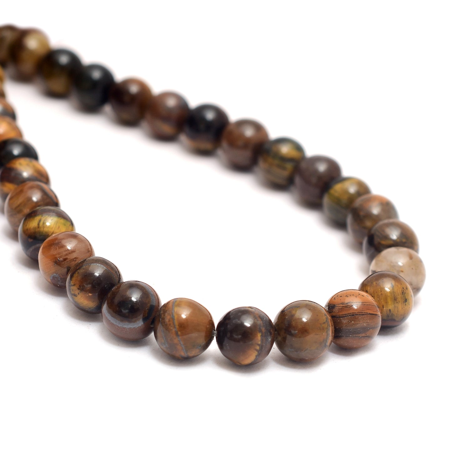Kamal Gems | Tiger Eye Gemstone Bead Strand, 15"