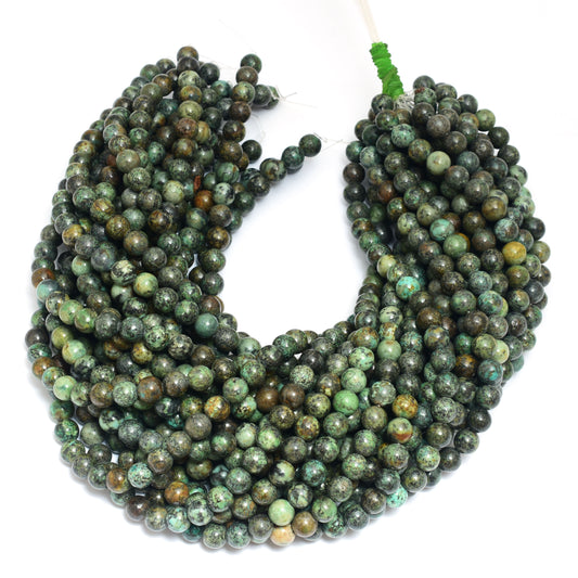 Kamal Gems | African Turquoise Gemstone Beads Strand, 15"