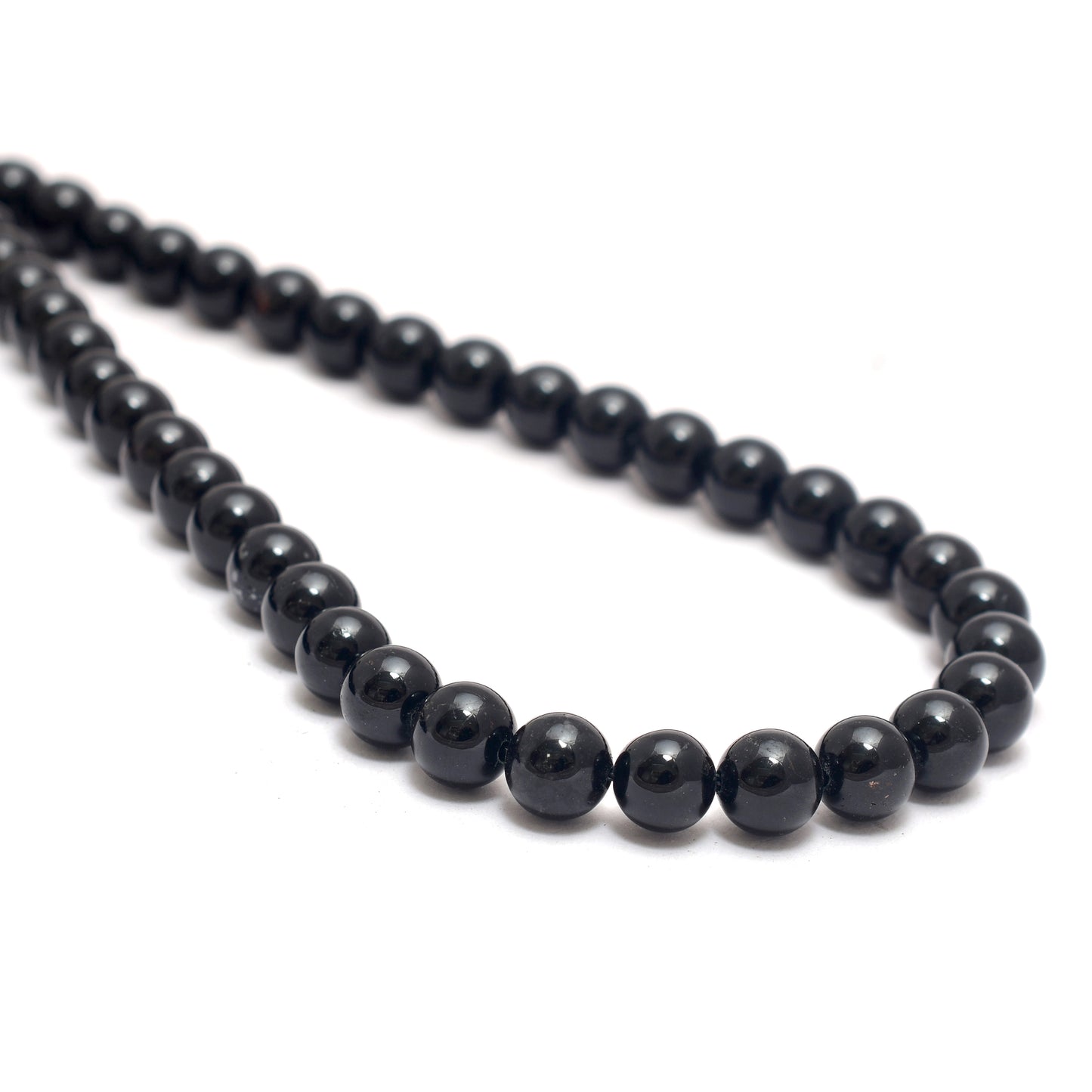 Kamal Gems | Black Tourmaline Gemstone Beads Strand, 15"
