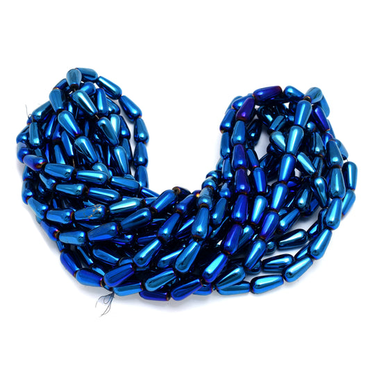 Kamal Gems | Drop-Shaped Hematite Beads Strand