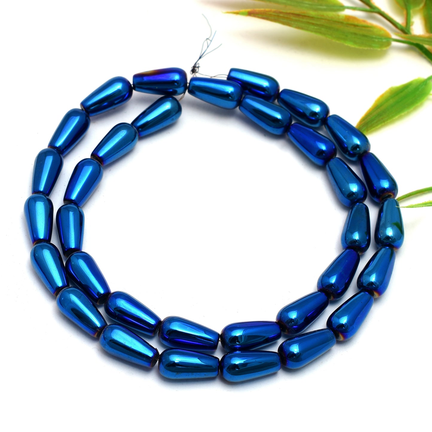 Kamal Gems | Drop-Shaped Hematite Beads Strand