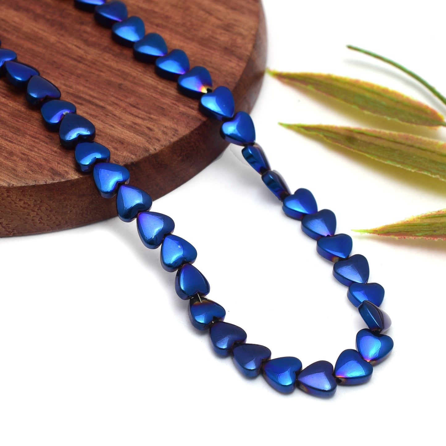 Kamal Gems | Small Heart-Shaped Hematite Beads Strand