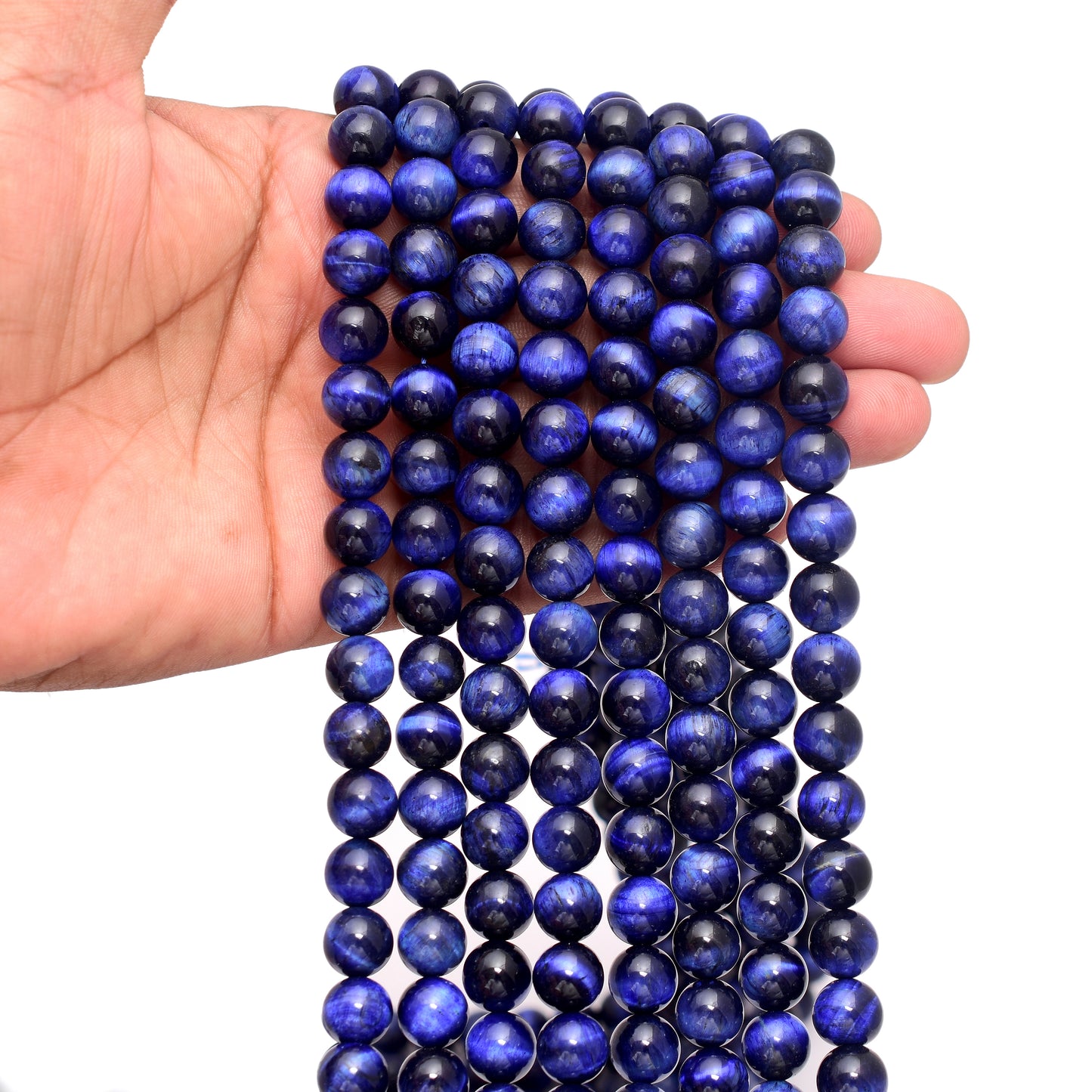 Kamal Gems | Star Tiger Eye Gemstone Bead Strand, 15"