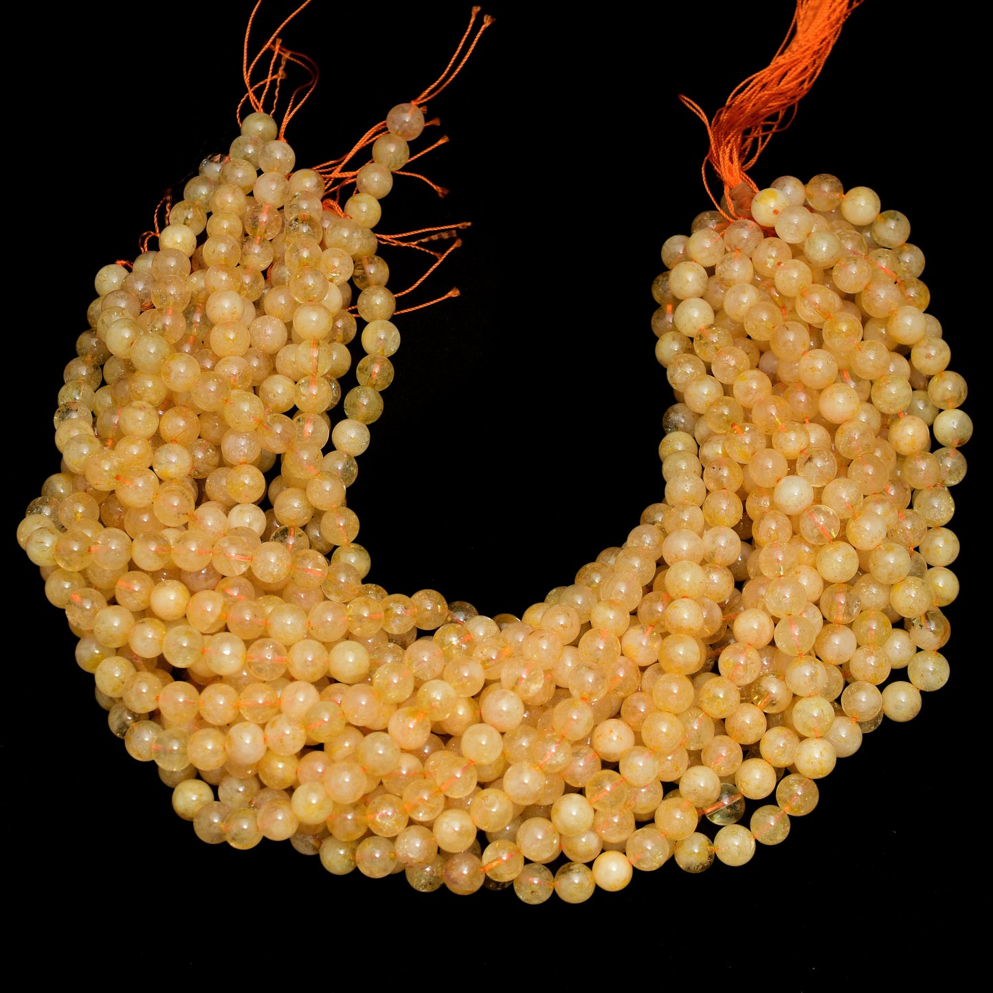 Kamal Gems | Citrine (Crystal dyed) Gemstone Bead Strand, 15"