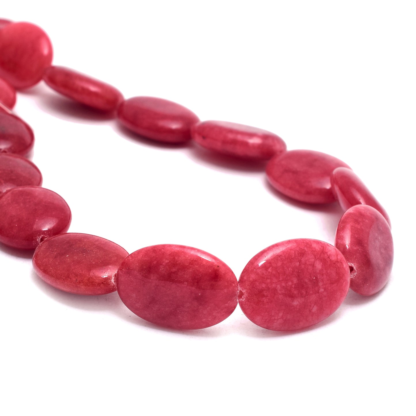Kamal Gems | Light Brown Oval-Shaped Onyx Beads, 15"
