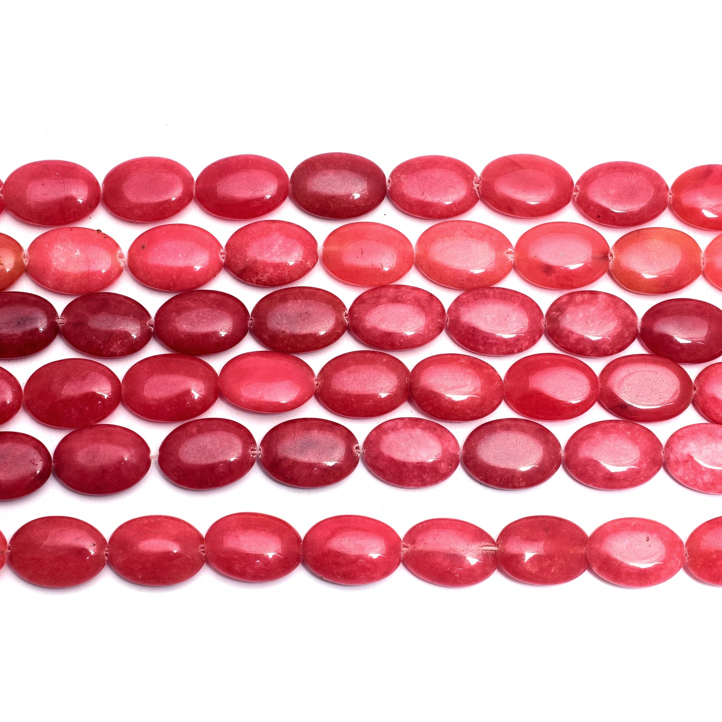 Kamal Gems | Light Brown Oval-Shaped Onyx Beads, 15"