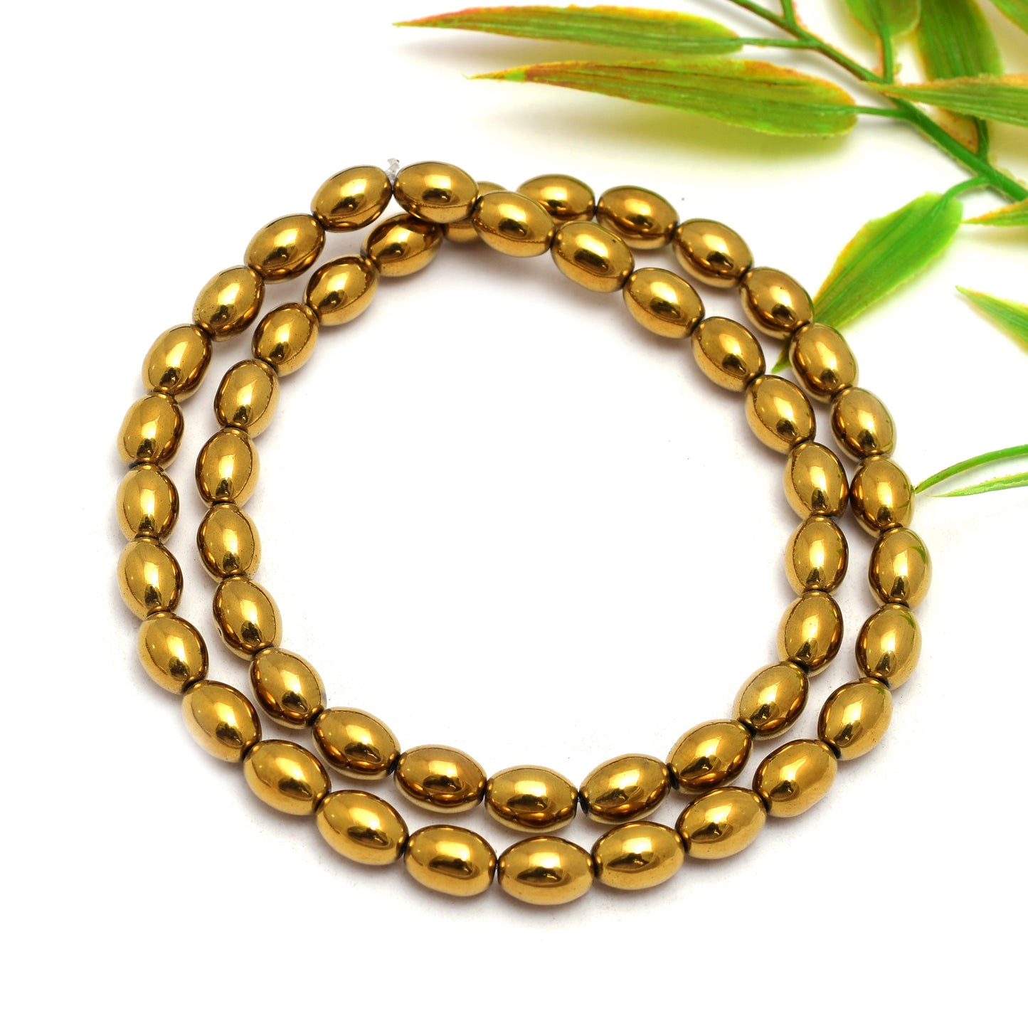 Kamal Gems | Barrel-Shaped Hematite Beads Strand, 15"