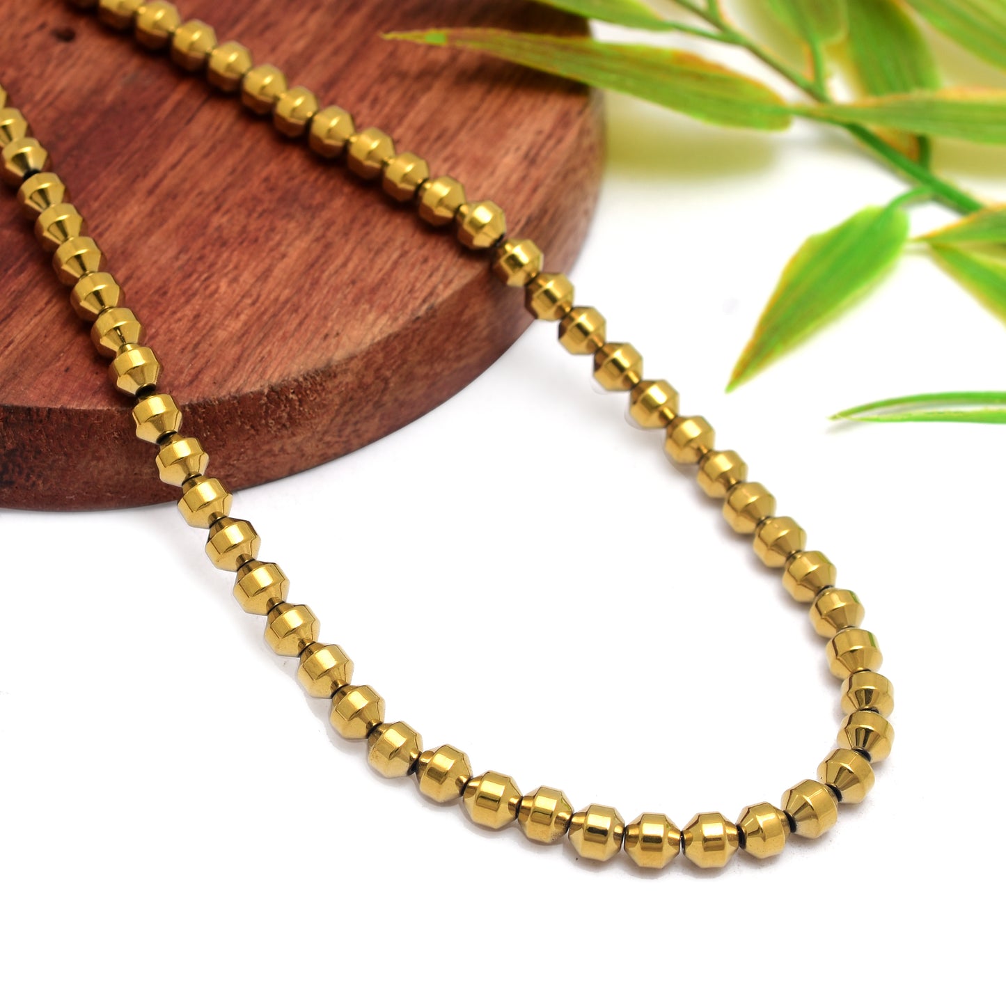 Kamal Gems | Small Cathedral-Shaped Hematite Beads Strand