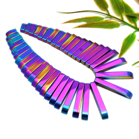 Kamal Gems | Graduation Pendant-Shaped Necklace Hematite Beads Strand