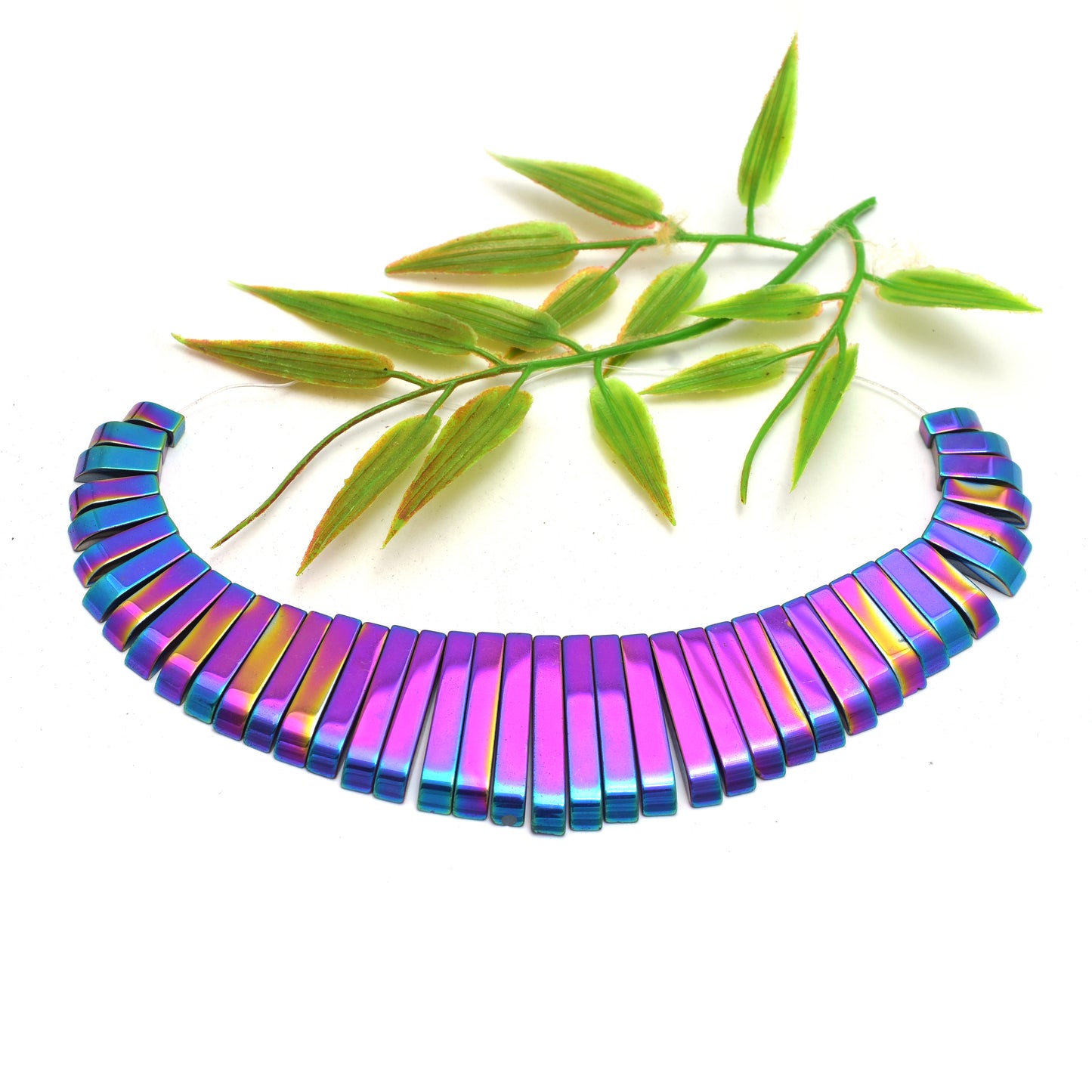 Kamal Gems | Graduation Pendant-Shaped Necklace Hematite Beads Strand