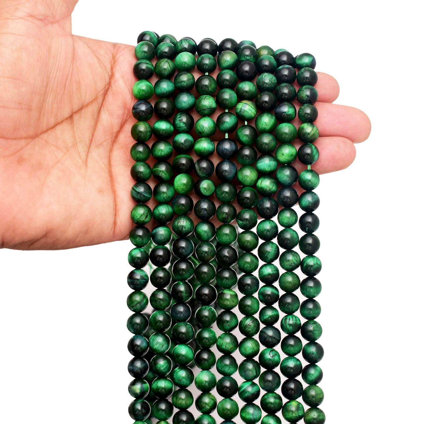 Kamal Gems | Star Tiger Eye Gemstone Bead Strand, 15"