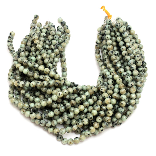 Kamal Gems | Kiwi Jasper Gemstone Beads Strand, 15"