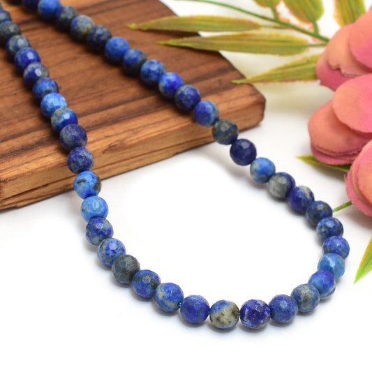 Kamal Gems | Lapis Faceted Beads, 15"