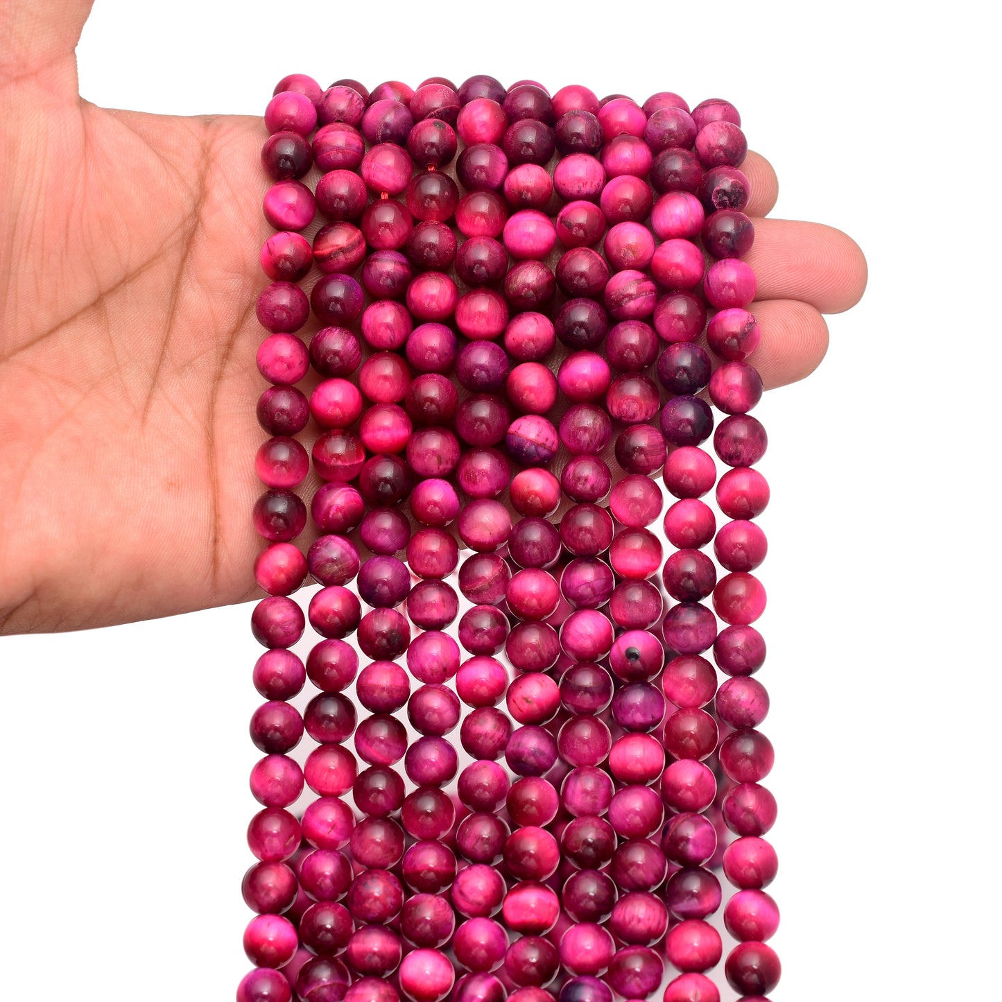 Kamal Gems | Star Tiger Eye Gemstone Bead Strand, 15"