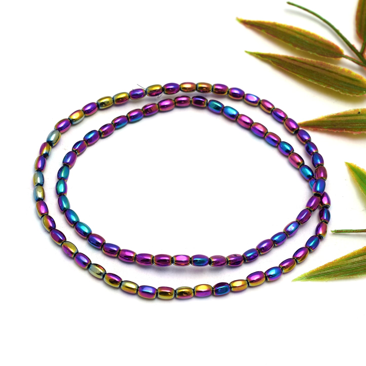 Kamal Gems | Capsule-Shaped Hematite Beads Strand
