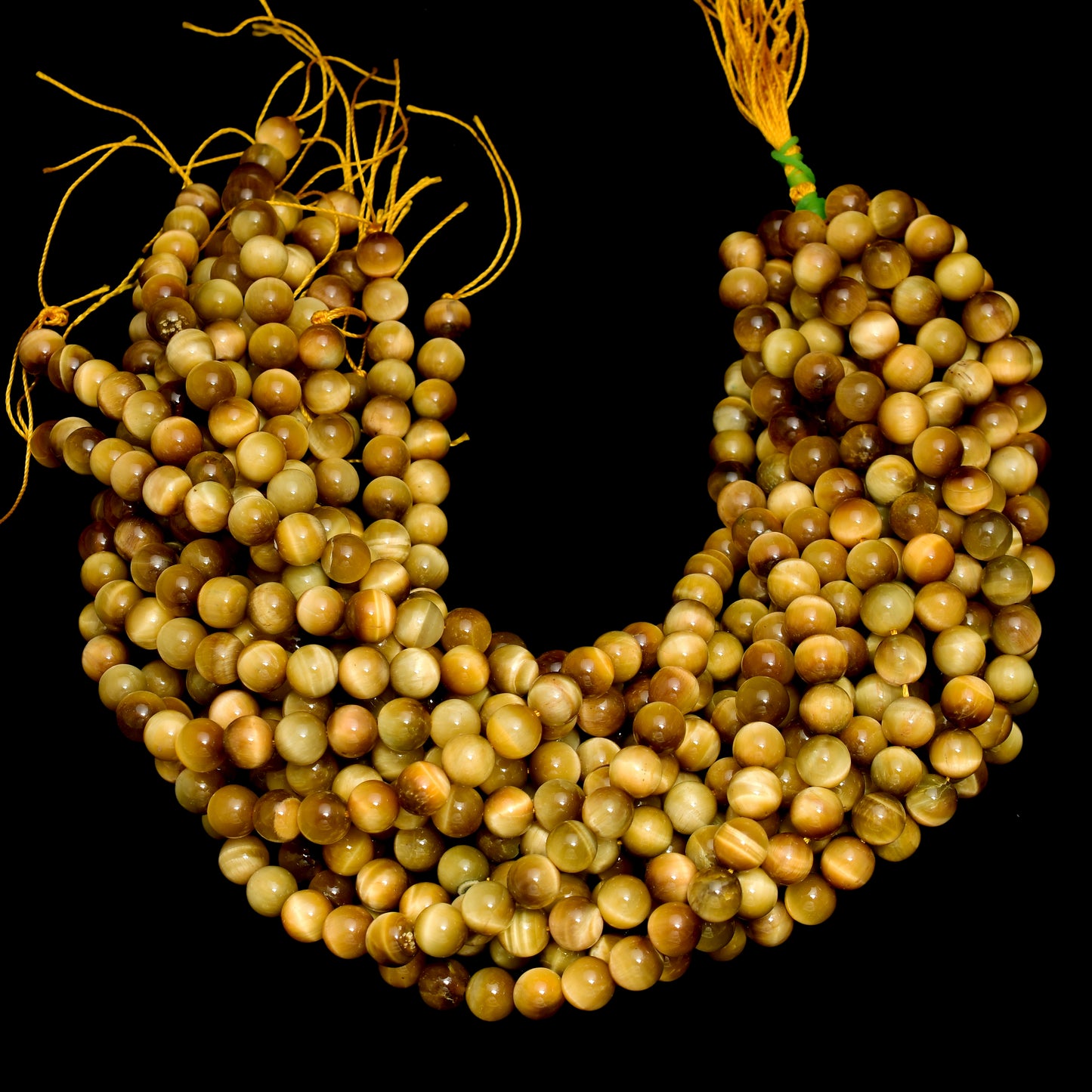 Kamal Gems | Star Tiger Eye Gemstone Bead Strand, 15"